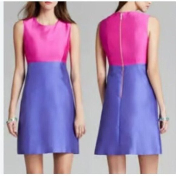 Kate Spade Blakely Dress 8 Pink Purple SILK Pockets Career Church - Picture 1 of 14